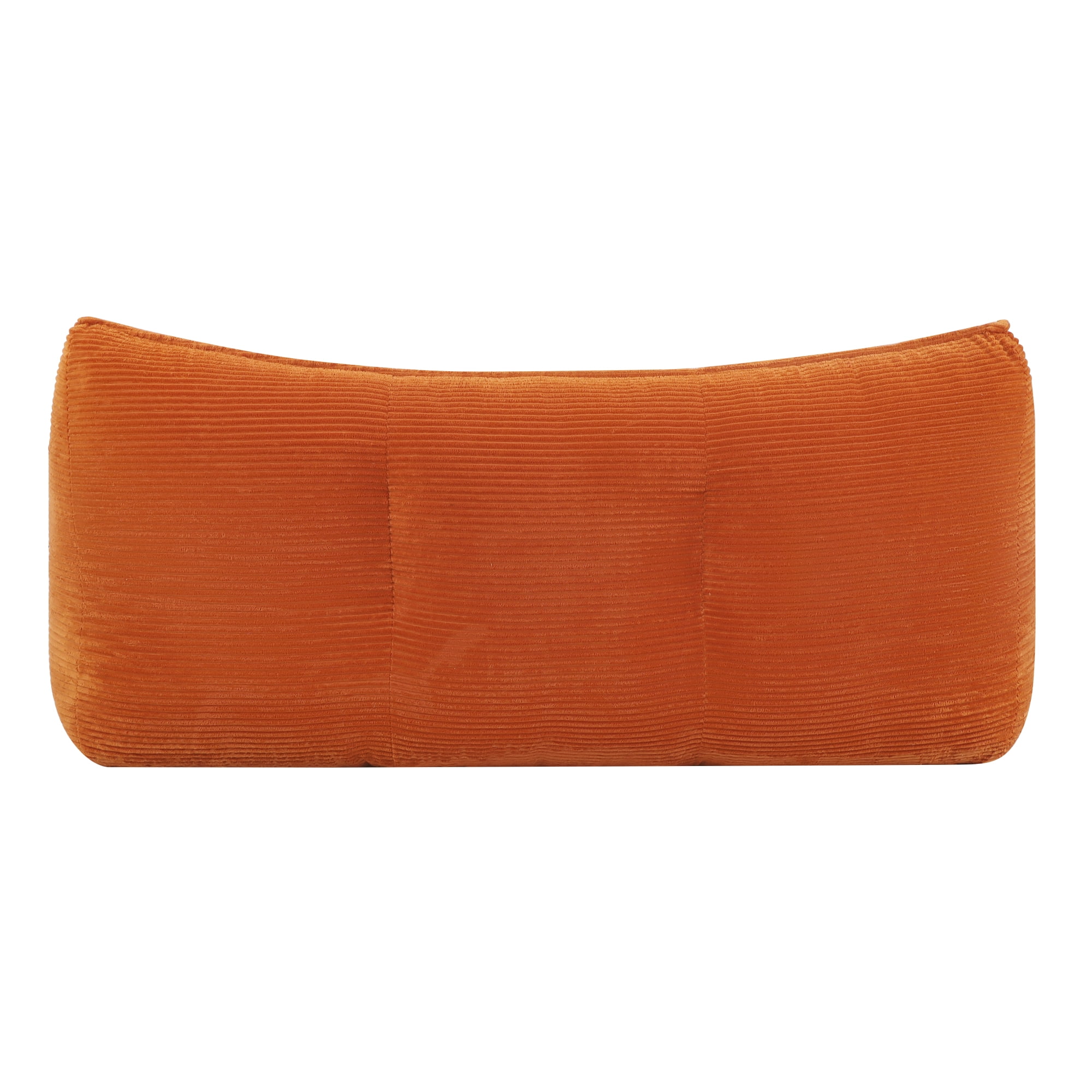 Leumius Cozy Fluffy Cloud Lazy Sofa, 3-Seater Corduroy Bean Bag Lounge Chair, Lightweight Single-Seat Couch for Living Room, Bedroom, Dorm Room, Office & Small Spaces,Orange