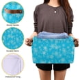 thumbnail image 7 of Storage Basket Christmas Snowflake Blue Foldable Canvas Laundry Baskets Bin Waterproof Inner Layer with Sturdy Handles for Toy Nursery Blanket Clothes 2 Pack, 7 of 7