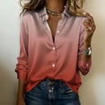 thumbnail image 2 of Long Sleeve Blouses for Women Printed Casual Cardigan Denim Style Jacket Loose Fit Polyester Winter Spring Oversized Coat, 2 of 5