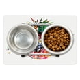 thumbnail image 1 of Pineapple Pet Mat for Food and Water, Geometric Pineapple Bursting into Scattering Birds Flight Modern Abstract Print, Non-Slip Rubber Mat for Dogs and Cats, 18" X 12", by Ambesonne, 1 of 2