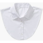 Women's Detachable Dickie Collar in White by