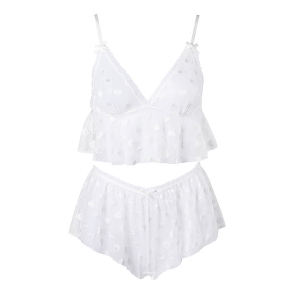 Fashion Sets for Women Women Women Exotic Lingerie Sets Mesh Sheer Cami Top with Shorts Modal V Neck Sleeveless Sleepwear Short Pajamas Nightwear