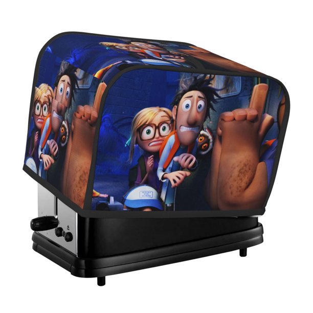 Funda para tostadora Cloudy With A Chance Of Meatballs de 2 rebanadas, funda protectora contra el polvo y las huellas dactilares para pan, funda de poliéster para pequeños electrodomésticos de cocina