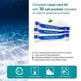 thumbnail image 6 of Neti Pot Nasal Bottle Sinus Rinse Nose Cleaner for Sinus Adult Kids, 30 Salt Packets 300ml Irrigation Netty Pot Sticker Thermometer Gentle Flow BPA Free Nasal Wash Bottle Relieve Nasal Flush(Green), 6 of 8