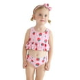 thumbnail image 4 of Ardorlove Toddler Baby Girl 3Pcs Bikini Swimsuit Set Sleeveless Tank Tops with Shorts and Headband Bikini Swimwear Summer Beach Bathing Suit 18M-5T, 4 of 8