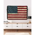 thumbnail image 5 of Retro American Flag Outdoor TV Cover 48-50 Inch Weatherproof, Farmhouse Blue Red USA Flag Outdoor TV Covers, Waterproof TV Covers for Outside TV, 5 of 7