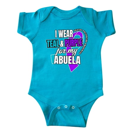 

Inktastic Suicide Prevention I Wear Teal and Purple for My Abuela Gift Baby Boy or Baby Girl Bodysuit