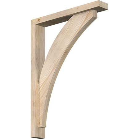 

Ekena Millwork 3 1/2 W x 22 D x 30 H Thorton Block Smooth Bracket w/ Offset Brace Douglas Fir