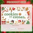 thumbnail image 2 of Festive Cookies Cocoa Banner Snowflake Christmas Display Snowman Reindeer Holiday Backdrop for Christmas Party Winter Gathering Holiday Celebration, 2 of 9