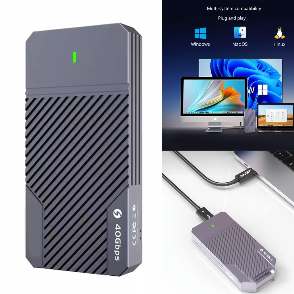 Zeiwohndc 40Gbps M.2 NVMe SSD Enclosure,PCIe to USB-C External Hard Drive Enclosure