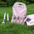 thumbnail image 4 of Pink Garden Tool Set 12 Pieces, ZUEXT Aluminum Gardening Hand Tools with Non-Slip Handle, Kneeling Pad, Apron, Gloves and Organizer Bag, Landscaping Tools - Gift for Women & Garden Enthusiasts, 4 of 9