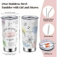 thumbnail image 2 of Christian Gifts for Women, 20 oz Stainless Steel Tumbler with Lid and Straws, Funny Faith Bible Travel Coffee Christian Tumbler, Religious Spiritual Encouragement Inspirational Present for Women, 2 of 7