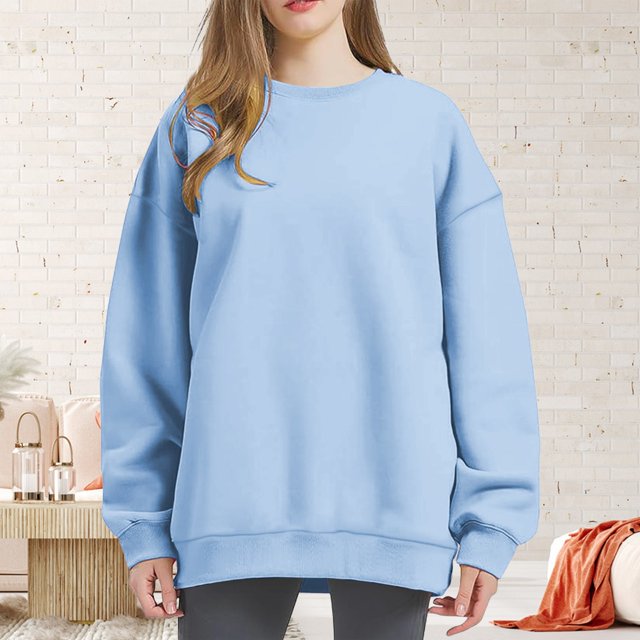 Pxiakgy Vente Chaude!! Sweatshirts Oversize pour Femmes, Sweats à Capuche, Pulls Col Rond, Hauts Décontractés, Tenues de Mode Printemps Automne, Vêtements de Sport 2025, Veste Sweat-Shirt, Pantalon Bleu Ciel 4TG