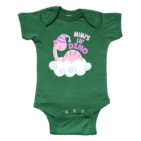 

Inktastic Mimi s Lil Dino with Cute Pink Baby Dinosaur Gift Baby Boy or Baby Girl Bodysuit