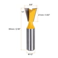 thumbnail image 2 of Uxcell 2pcs Dovetail Router BitBit 3/4" Diameter 1/2" Shank 14 Degree Dovetail Joint Drill Bit, 2 of 7