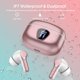 thumbnail image 5 of Auriculares inalámbricos BESNOOW Bluetooth 5.4 HiFi Stereo IP7 Rose Gold, 5 of 7