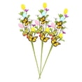 thumbnail image 2 of 3 piezas de púas de flores artificiales para huevos de Pascua, decoración de Pascua, accesorios para arreglos florales falsos, con huevos y mariposas, 2 of 8