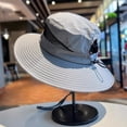 thumbnail image 2 of Vinsonshop Unisex UV Protection Sun Hat Wide Brim Summer Fishing Hat with Mesh Breathable Packable Boonie Cap with Chin String for Hiking Safari Light Gray, 2 of 3