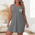 thumbnail image 2 of Mother's Day Gifts Casual Nightgown Dress For Women Printed Pattern Relaxed Sleeveless V-neck Comfortable Home Sleep Nightdress​, 2 of 6
