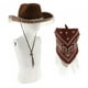thumbnail image 5 of Sombrero de vaquero con flecos de diamantes de imitación perfecl con pañuelo, 5 of 8