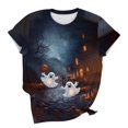thumbnail image 5 of VKOYWKM Womens Halloween Print Tshirts Funny Ghost Graphic Tees Fall Crew Neck Loose Fit Halloween T-Shirts Short Sleeve Spooky Tops, 5 of 6