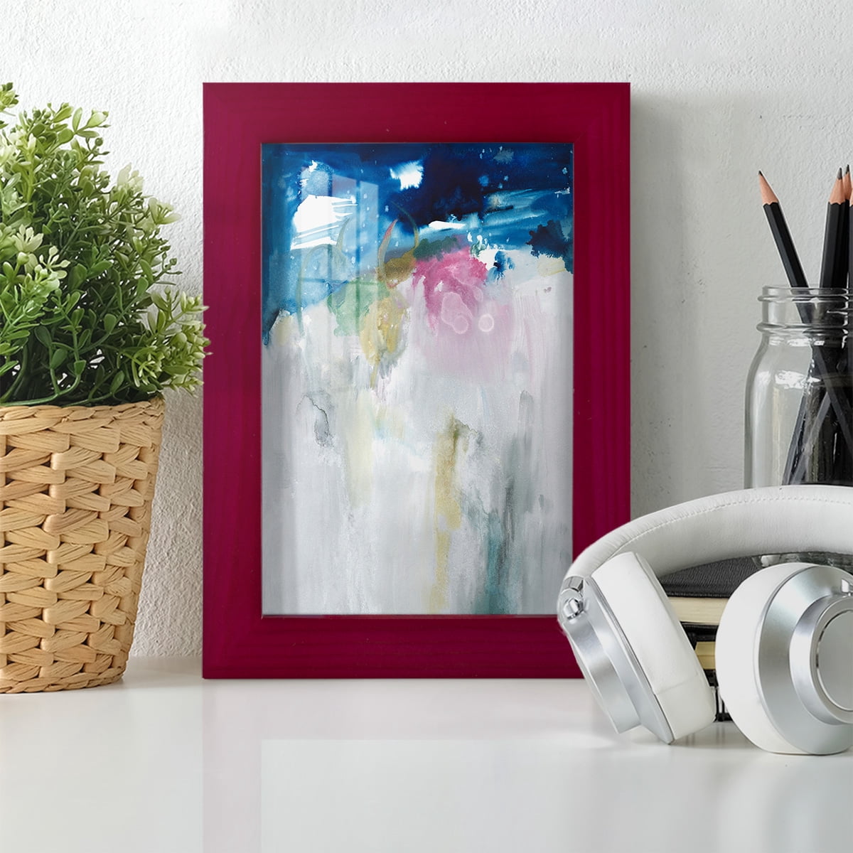 Rising I - Framed Print w/glass - Cherry Red