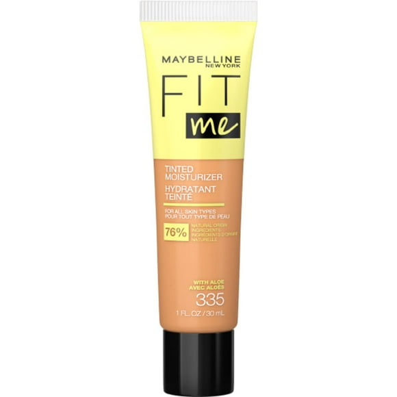 Maybelline Fit Me Tinted Moisturizer, Cobertura natural, Maquillaje facial, 335, 1 unidad