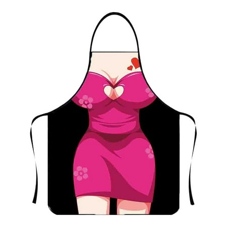 

Jannly Aprons For Women With Pockets Funny Personality Creative Apron Muscle Men s Apron Bikini Series Cartoon Couple Apron Polyester ApronAprons For Men Server Apron Promotion Sale