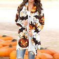 thumbnail image 2 of Vynhevius Women's Cardigans Halloween Printed Open Front Long Sleeve Casual Lightweight Outerwear, 2 of 7