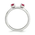 thumbnail image 3 of Stackable Expressions Sterling Silver Lab Created Ruby Two-Stone Ring, 3 of 10