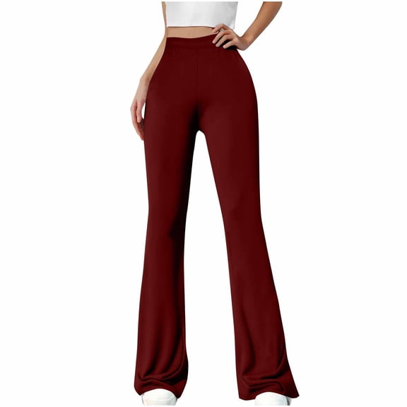 Cargo Yoga Pants for Women Plus Size High Waist Wide Leg Lounge Trousers Bootcut Flare Yoga Pant with Multi Pockets