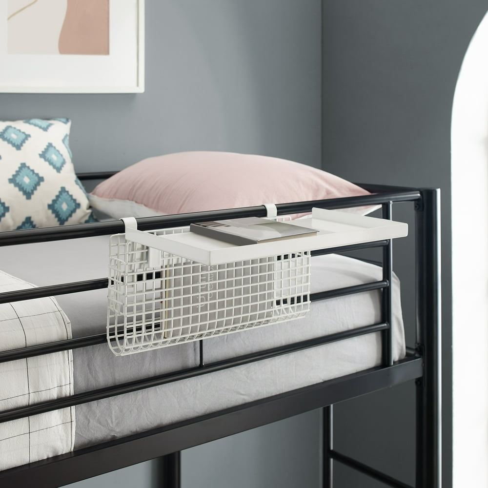 Manor Park Adjustable Metal Bunk Bed Shelf White/Mesh