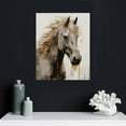 thumbnail image 4 of COMIO  Horse Picture Canvas Wall Art Rustic Stallion Horse Portrait Paintings Prints Poster Farmhouse Wall Decor Brown Gold Panel Living Room Wall Decoration, 4 of 4