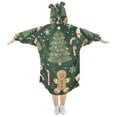 thumbnail image 2 of FORMRS Wearable Blanket Hoodie with Sleeves for Kids Cozy Flannel Sweatshirt, Christmas Gift Pattern, 2 of 7