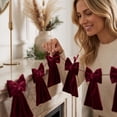 thumbnail image 7 of 2026 Velvet Bow Garland Bunting, Pre-Assembled Long Tail Bow String Banner, Christmas Indoor Hanging Decor for Fireplace, Wall, Window & Holiday Party, 7 of 7