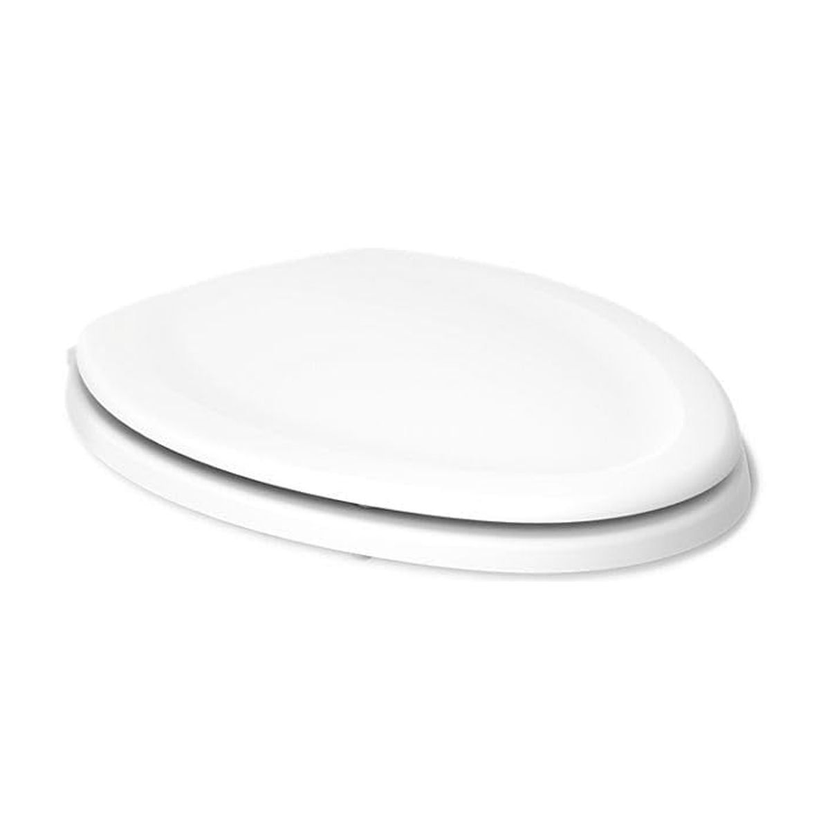 Stonewood Elongated Toilet Seat for Standard Toilets with Color-Matched Plastic Hinges Durable Comfortable Bathroom Accessory White