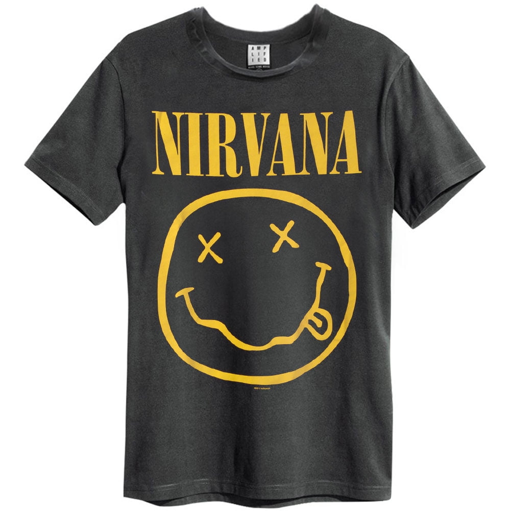 Nirvana Men's Smiley Face Vintage T 