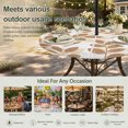 thumbnail image 6 of Round Outdoor Tablecloth with Umbrella Hole and Zipper, Brown Leaves Tablecloth with Elastic Waterproof, Summer Farmhouse Botanical Leaf Branch Patio Table Covers for 45" - 54" Picnic Pool Tables, 6 of 9