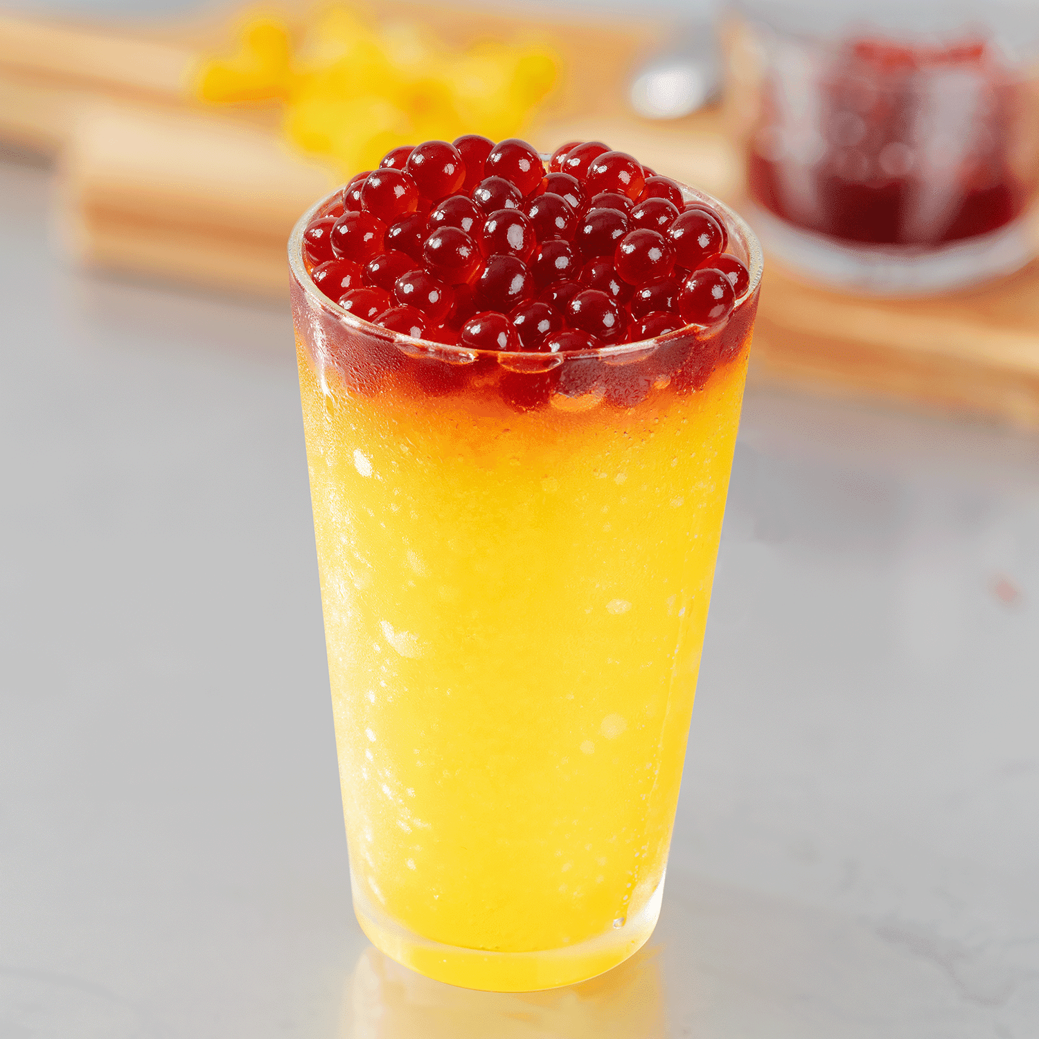Tea Zone Dragon Fruit POPPING PEARLS™, for Beverage, Sweet snacks, Boba Milk Tea, Ready to Serve (7 lbs)