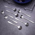 thumbnail image 2 of Juego de cucharas de flores, cuchara de café de acero inoxidable de 8 formas, vajilla creativa, cucharas de postre elegantes, cuchara mixta, cuchara de azúcar, cuchara de helado, 12,5 cm, 2 of 5