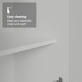 thumbnail image 5 of MADESA 6 Doors 2 Drawers Wardrobe Set Armoire Closet Bedroom Storage Cabinet with Shelves and Hanging Space 94"L Wooden Clothing Organizer Unit - White, 5 of 12