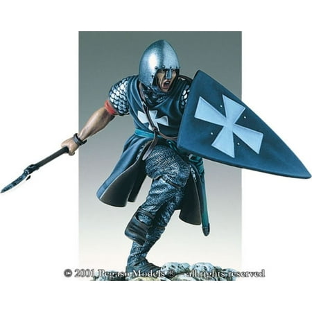 Order Metal - Pegaso Models 75mm St John Order Knight XIII c. White Metal Figure Kit #75-009