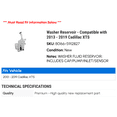 thumbnail image 2 of Washer Reservoir - Compatible with 2013 - 2019 Cadillac XTS 2014 2015 2016 2017 2018, 2 of 2