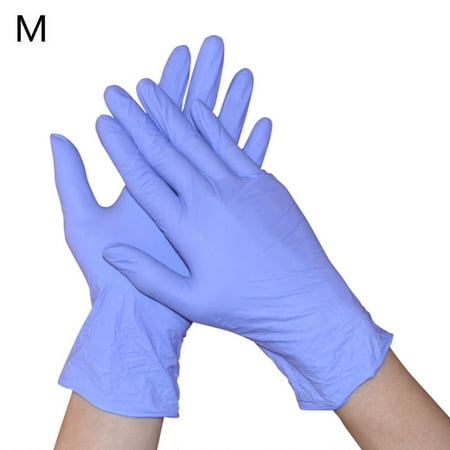 

YEUHTLL 50pcs Disposable Nitrile Gloves Powder-Free Protective Glove Dishwashing Kitchen Cleaning 3 Sizes