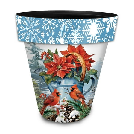 Briarwood Lane Winter Watering Can Large Planter