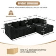 thumbnail image 4 of Wiilayok 120" Boneless-Couch L-Shaped Sofa for Living Room, Cloud Couch with Chaise Lounge, 2 - Piece Sectional Upholstered Chenille Deep Seat Couches with 4 Pillows, No Assembly Required, Black, 4 of 10