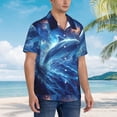 thumbnail image 3 of Balery Beautiful Ocean Dolphin Camisas hawaianas de manga corta para hombre, camisas playeras de corte holgado, camisas de vacaciones con botones,XX-Large, 3 of 7