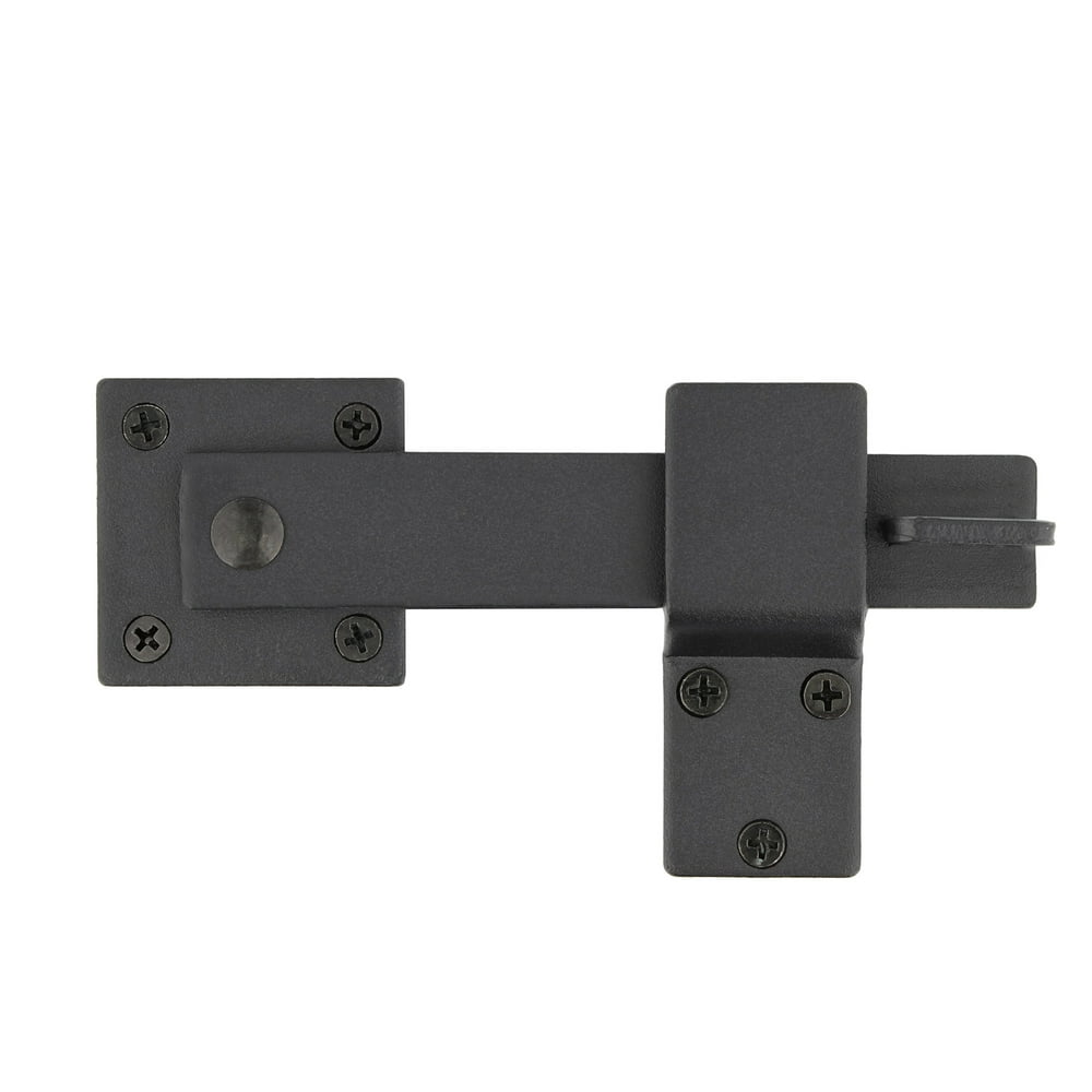 Rural365 Black Barn Door Latch Hook with Hardware Safety Hook Lock for Gate