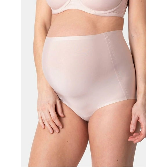 Seraphine Women's No VPL Over Bump Maternity Panties – Twin Pack, Nude, Size XL