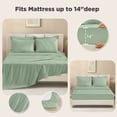 thumbnail image 6 of ANGENIA 7 Pieces Oversized King Comforter Sets - Sage Green Bed in a Bag Oversized King Soft Fluffy Boho Tufted Bed Sets with Comforter, Sheets, Pillowcases & Shams, 6 of 7
